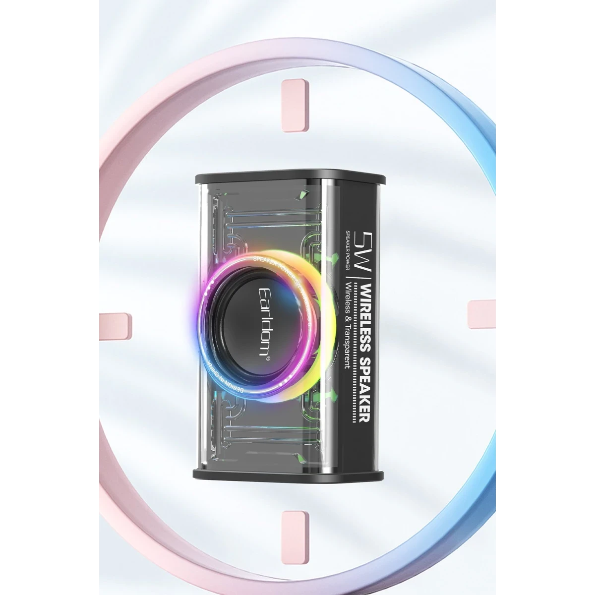 Earldom A31 RGB Işıklı Bluetooth 5.1 5W Kablosuz Hoparlör - Beyaz