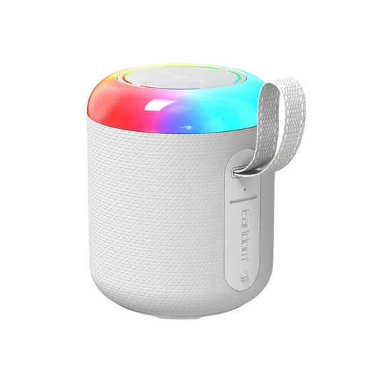Earldom A38 6.5W RGB Işıklı Süper Bass BT 5.3 Kablosuz Hoparlör - Beyaz