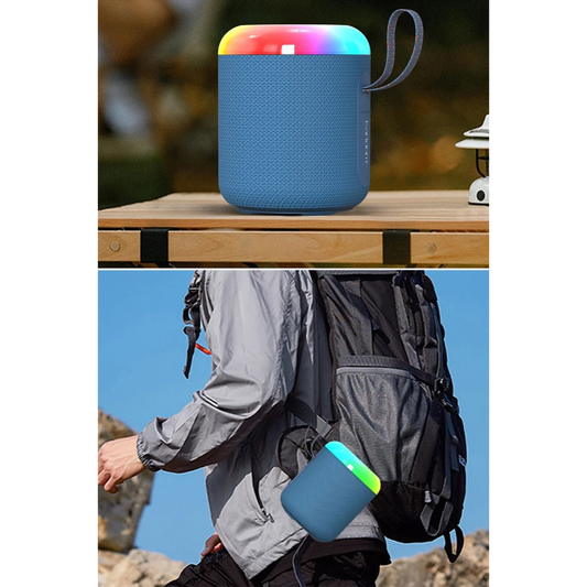 Earldom A38  6.5W RGB Işıklı Süper Bass BT 5.3 Kablosuz Hoparlör - Mavi