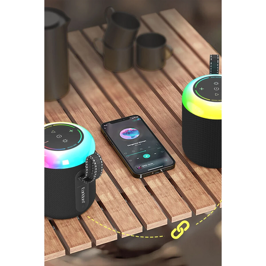 Earldom A38 6.5W RGB Işıklı Süper Bass BT 5.3 Kablosuz Hoparlör - Siyah