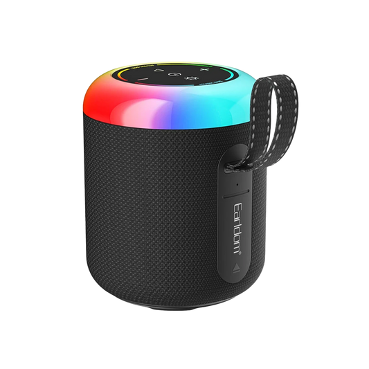 Earldom A38 6.5W RGB Işıklı Süper Bass BT 5.3 Kablosuz Hoparlör - Siyah