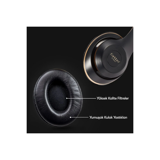 Earldom BH43 Katlanabilir Kafaüstü Bluetooth Kulaklık - Siyah