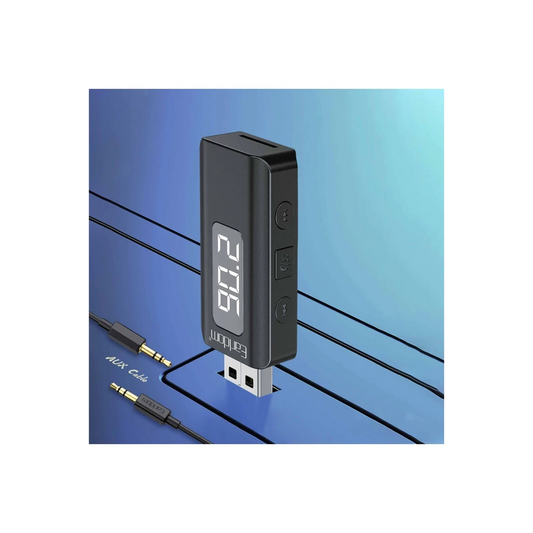 Earldom BR17 BT 5.3 SD Kart ve Aux Çıkışlı Arama Destekli Dijital Ekranlı 2in1 USB FM Transmitter - Siyah