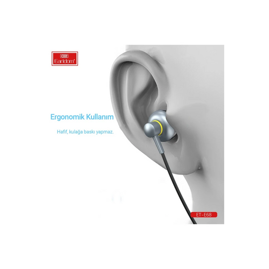 Earldom E68 Type-C Kablolu Kulaklık - Gümüş