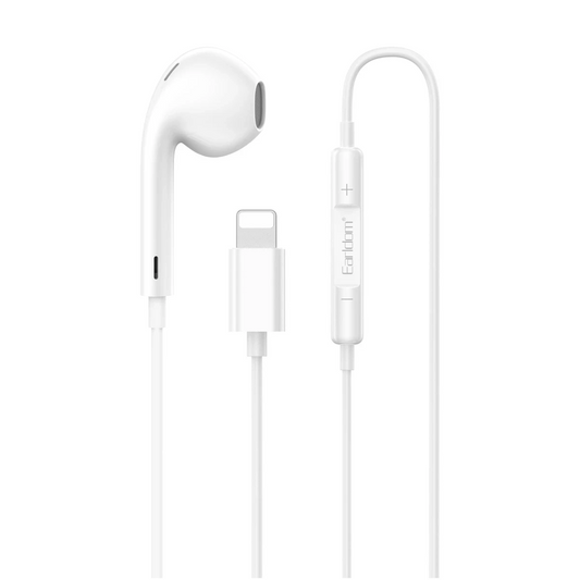 Earldom E72L Tek Kulak İçin Lightning BT 5.0 Kablolu Kulaklık - Beyaz