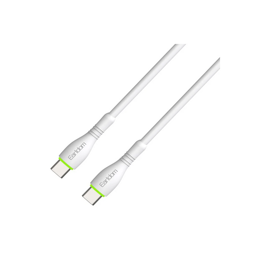 Earldom EC-151C PD 60W Type-C to Type-C 1M Hızlı Şarj Kablosu - Beyaz