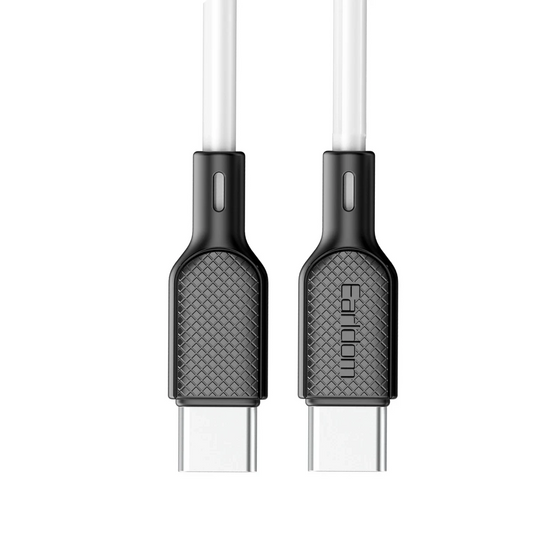 Earldom EC-153C 1M 3A Type-C to Type-C PD Hızlı Şarj Kablosu - Beyaz