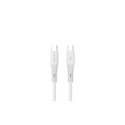 Earldom EC-185CC 1M 60W Type-C to Type-C Hızlı Şarj Kablosu - Beyaz