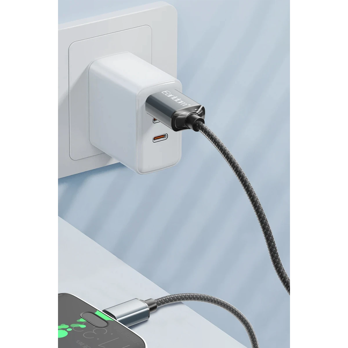 Earldom EC-200C 2M 3A USB to Type-C Hızlı Şarj Kablosu - Siyah