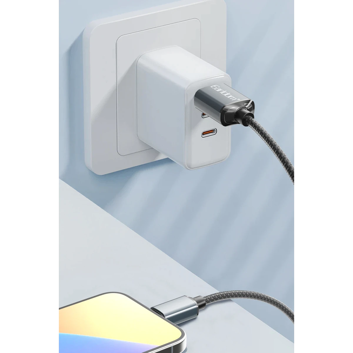 Earldom EC-200L 2M 3A USB to Lightning Hızlı Şarj Kablosu - Siyah