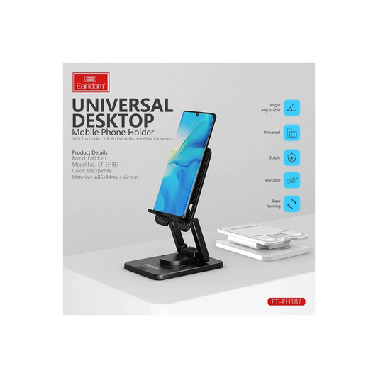 Earldom EH187 Ayarlanabilir Telefon Tutucu - Beyaz