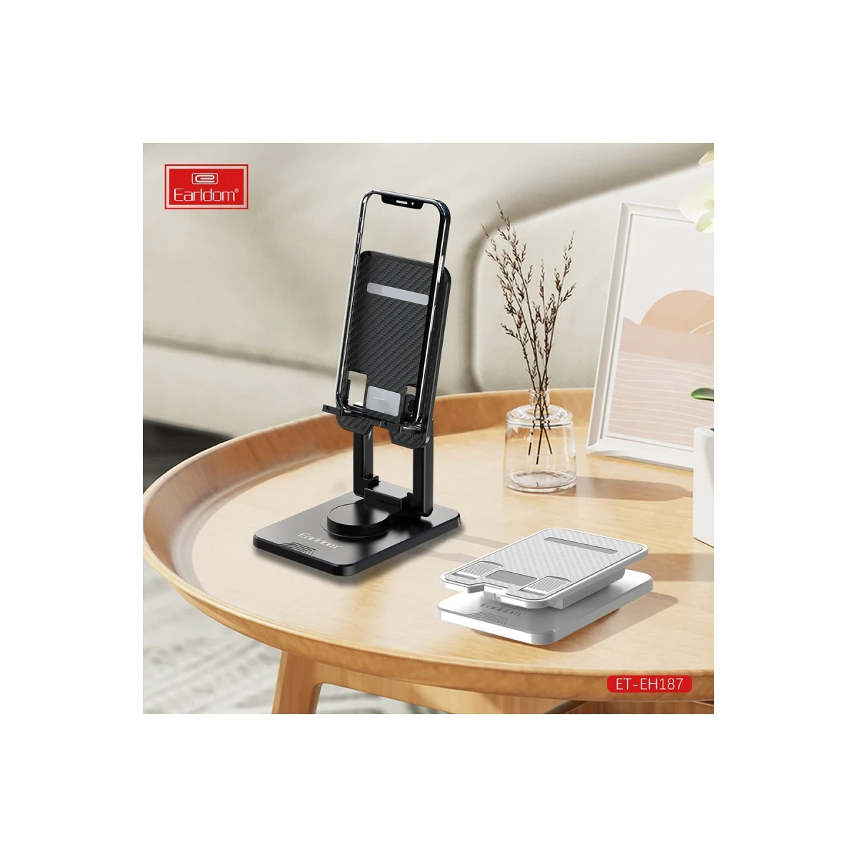 Earldom EH187 Ayarlanabilir Telefon Tutucu - Beyaz