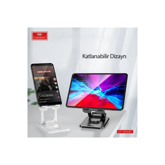 Earldom EH187 Ayarlanabilir Telefon Tutucu - Beyaz