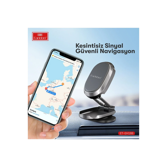 Earldom EH188 Katlanabilir Manyetik Araç Tutucu - Siyah