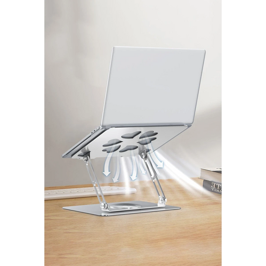 Earldom EH238 360 Derece Ayarlanabilir Metal Laptop Standı - Gümüş