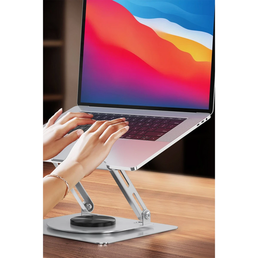 Earldom EH257 360 Derece Ayarlanabilir Metal Laptop Standı - Gümüş