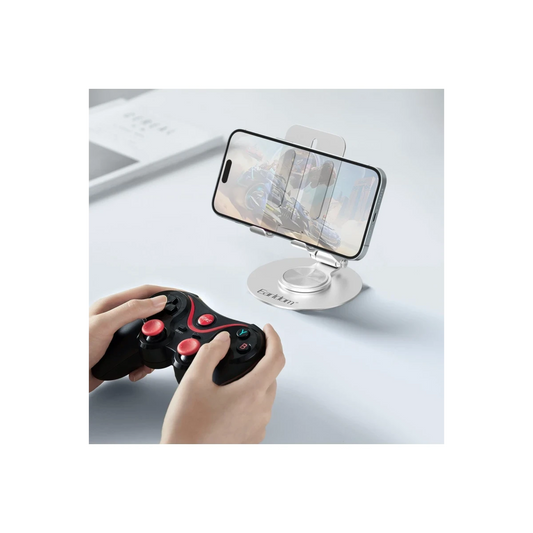 Earldom EH283 360 Derece Ayarlanabilir Katlanabilir Metal Masaüstü Telefon Tutucu - Gümüş