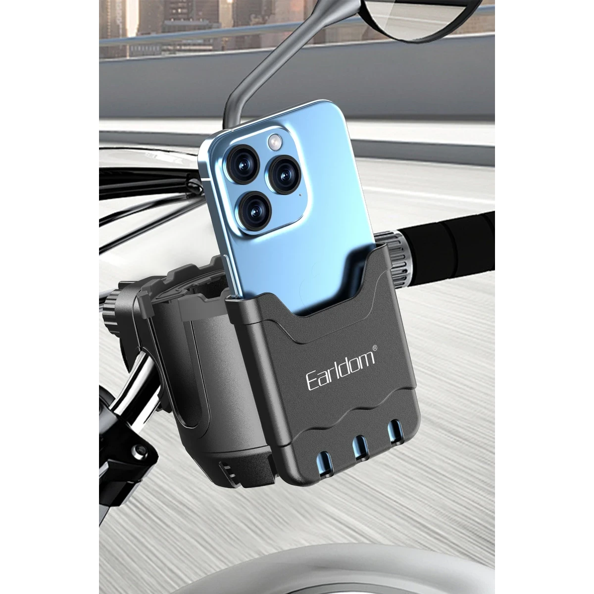 Earldom EH293 Motosiklet İçin Ayarlanabilir 2in1 Telefon ve Şişe Tutuc