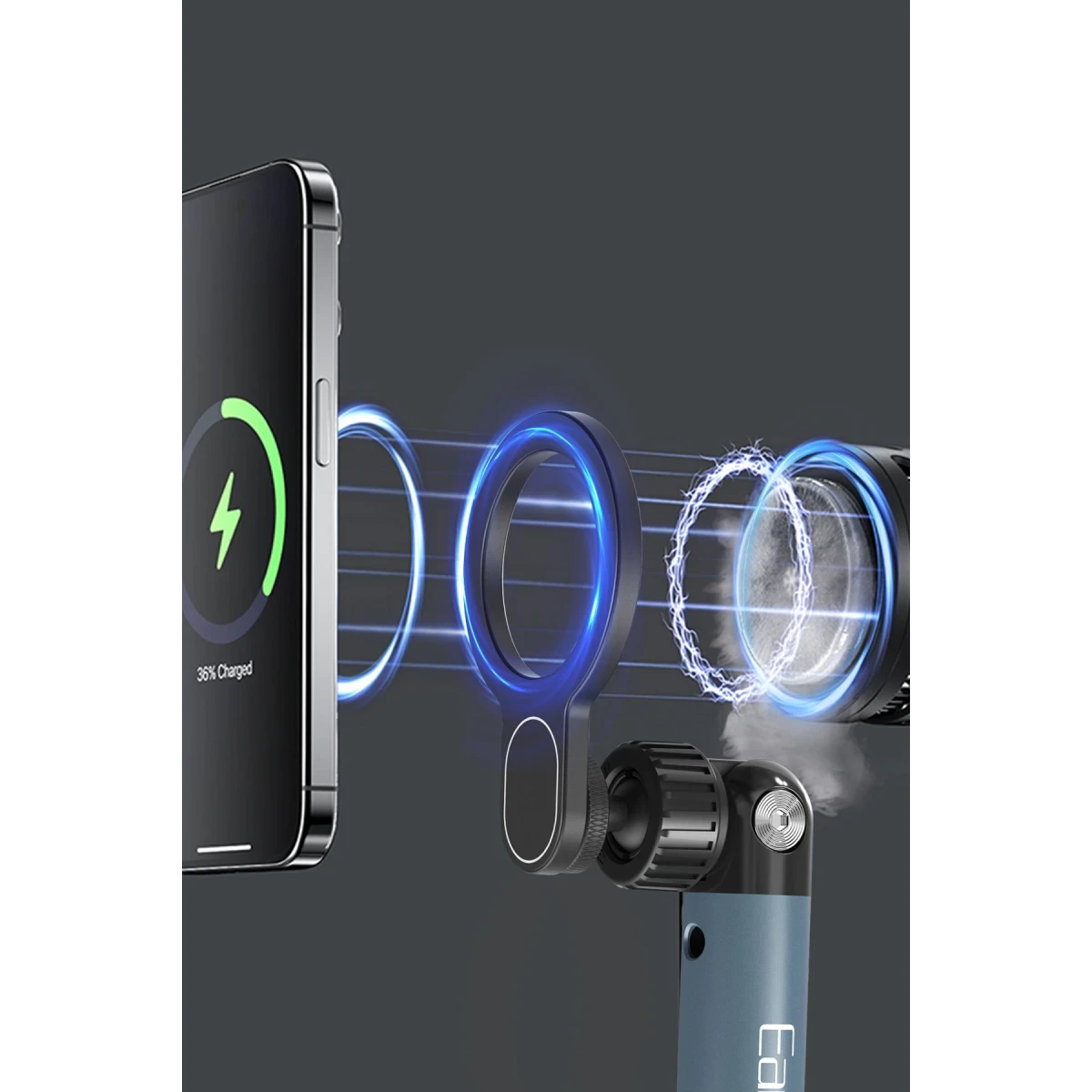 Earldom EH300 2in1 Ayarlanabilir Katlanabilir Masaüstü Manyetik Telefon Tutucu - Siyah
