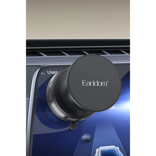 Earldom EH317 Ayarlanabilir Vantuzlu 360 Dönen Manyetik Universal Telefon Tutucu - Siyah
