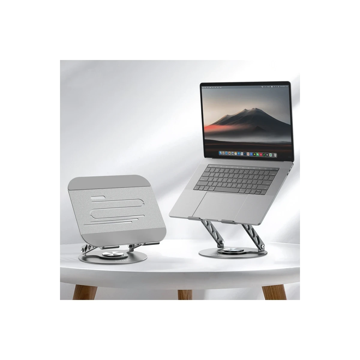 Earldom EH332 360 Derece Ayarlanabilir Metal Laptop Standı - Gri