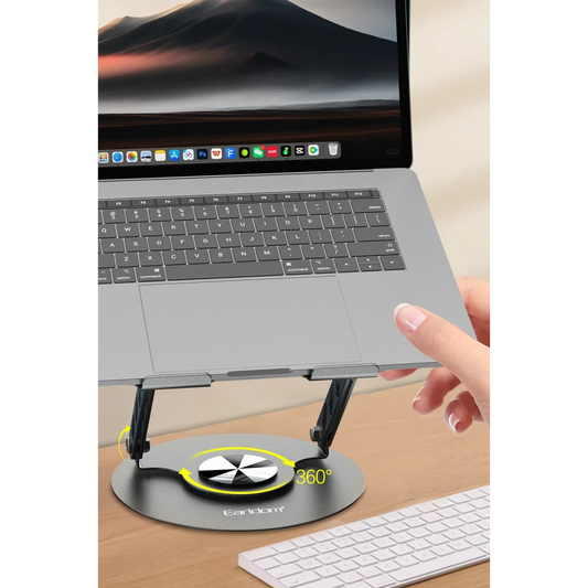 Earldom EH333 360 Derece Ayarlanabilir Metal Laptop Standı - Gri