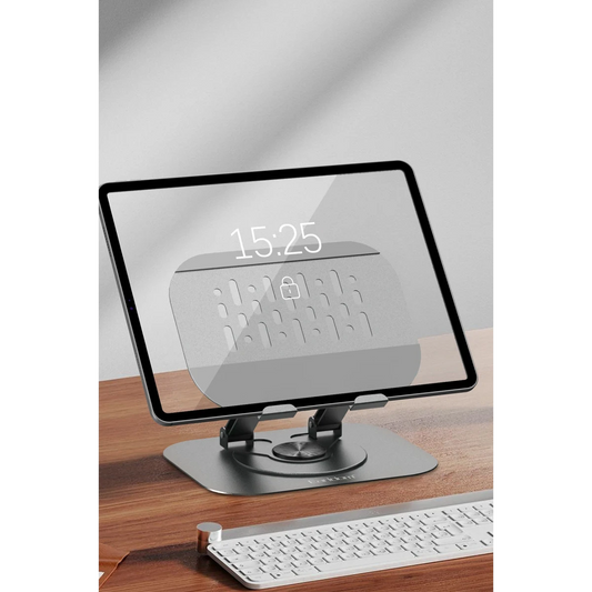 Earldom EH334 360 Derece Ayarlanabilir Metal Tablet Standı - Gri