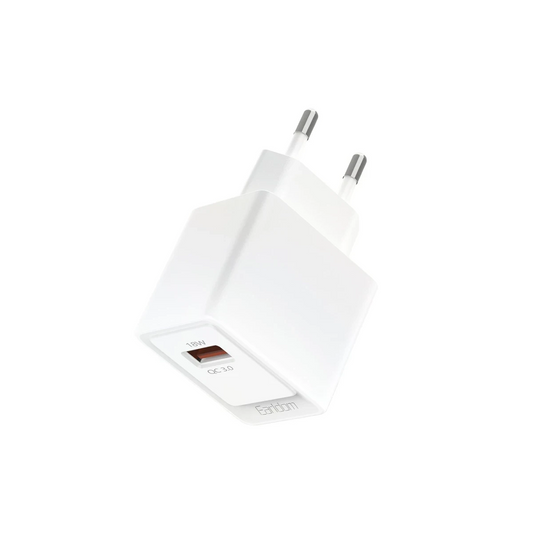 Earldom EU45 18W USB QC 3.0 Çıkışlı ve USB to Lightning Kablolu PD Hızlı Şarj Cihazı - Beyaz