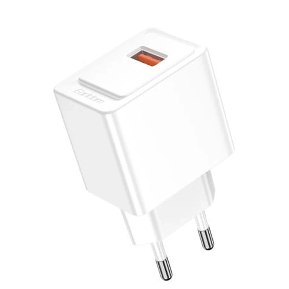 Earldom EU45 18W USB QC 3.0 Çıkışlı ve USB to Type-C Kablolu PD Hızlı Şarj Cihazı - Beyaz