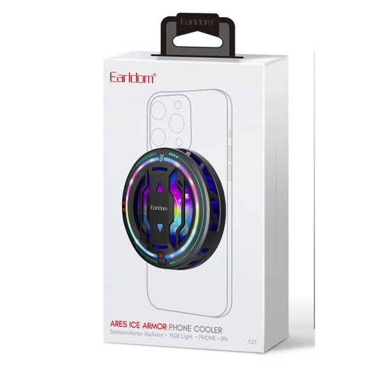 Earldom F21 RGB Radyatör Telefon Soğutucu Fan - Siyah