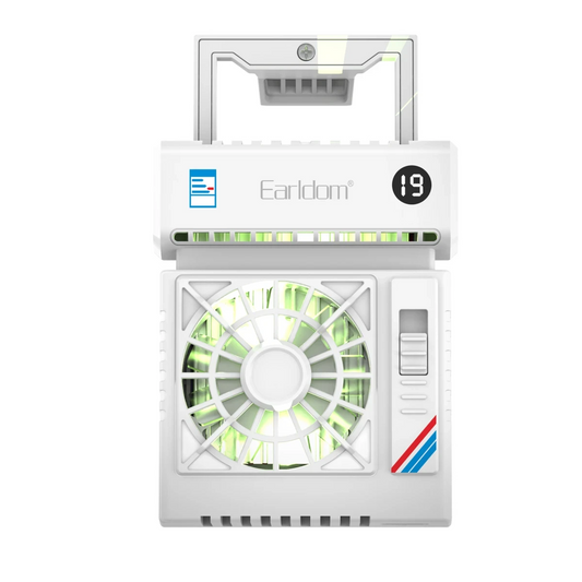 Earldom F23 Dijital Göstergeli RGB Radyatör Telefon Soğutucu Fan - Beyaz