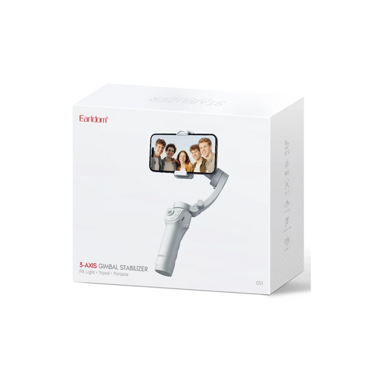Earldom GS1 Ayarlanabilir Bluetooth Selfie Gimbal - Beyaz