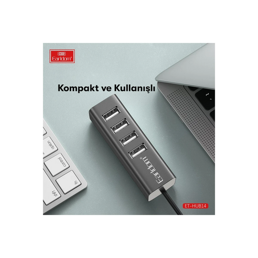 Earldom HUB14 Tak Çalıştır 4lü Usb Çoklayıcı - Siyah