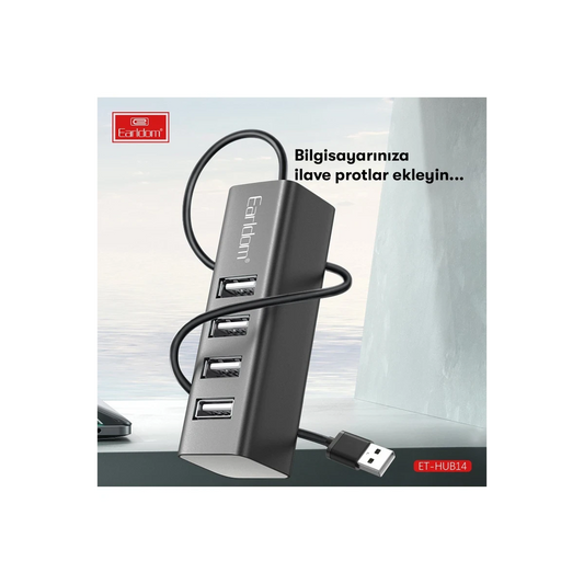 Earldom HUB14 Tak Çalıştır 4lü Usb Çoklayıcı - Siyah