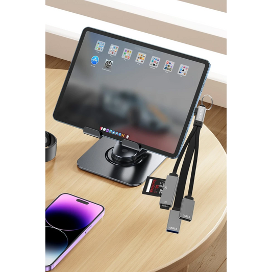 Earldom HUB18C 4in1 Type-C to USB 3.0 / USB 2.0 / SD/TF Kart Dönüştürücü - Siyah