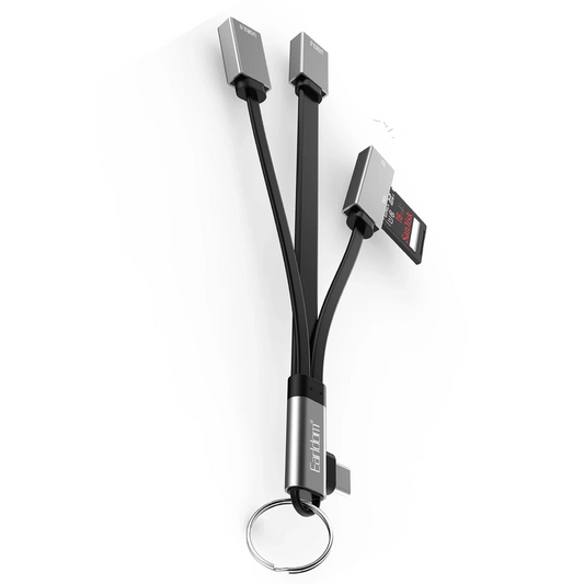 Earldom HUB18C 4in1 Type-C to USB 3.0 / USB 2.0 / SD/TF Kart Dönüştürücü - Siyah