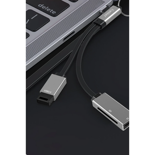 Earldom HUB18C 4in1 Type-C to USB 3.0 / USB 2.0 / SD/TF Kart Dönüştürücü - Siyah