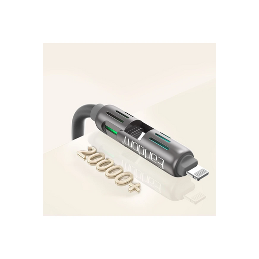 Earldom IC02 4in1 240W Type-C to Type-C Ekstra 2.4A USB to Lightning ve 30W Type-C to Lightninge Dönüşme Özellikli PD Hızlı Şarj Kablosu - Gri