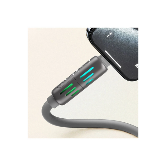 Earldom IC02 4in1 240W Type-C to Type-C Ekstra 2.4A USB to Lightning ve 30W Type-C to Lightninge Dönüşme Özellikli PD Hızlı Şarj Kablosu - Gri