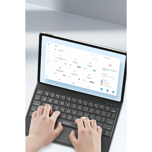 Earldom KB8P iPad Pro 11 (2024) Kablosuz Klavyeli Tablet Kılıfı - Siyah