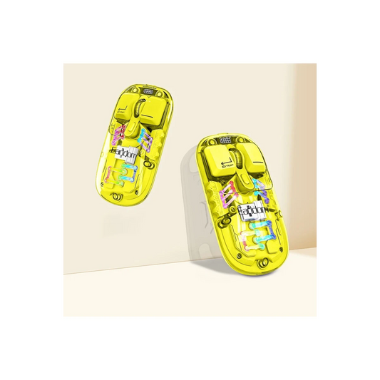 Earldom KM16 1600 DPI Sessiz Transparan Yapılı RGB Kablosuz Ofis Mouse - Sarı