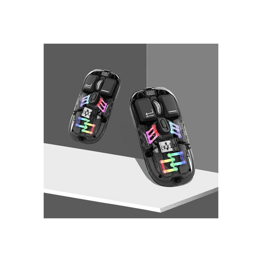 Earldom KM16 1600 DPI Sessiz Transparan Yapılı RGB Kablosuz Ofis Mouse - Siyah