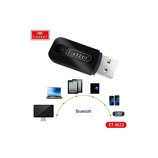 Earldom M22 Bluetooth 5.0 Usb Aux Dönüştürücü - Siyah