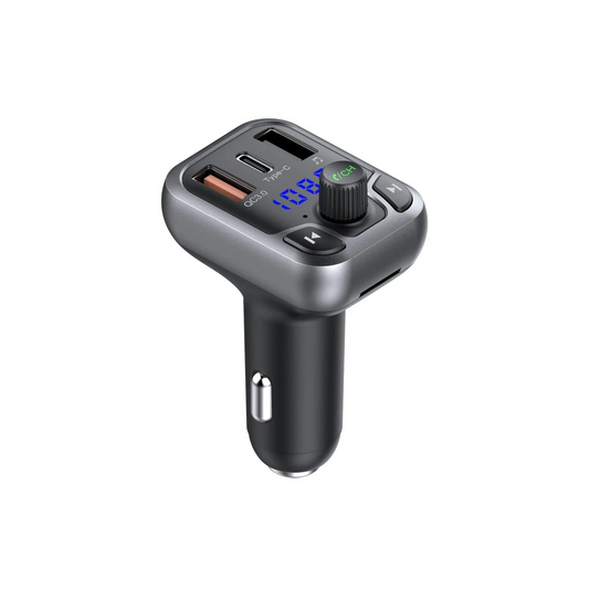 Earldom M63 Bluetooth USB 3.0 ve Type-C PD Hızlı Şarj FM Transmitter - Siyah