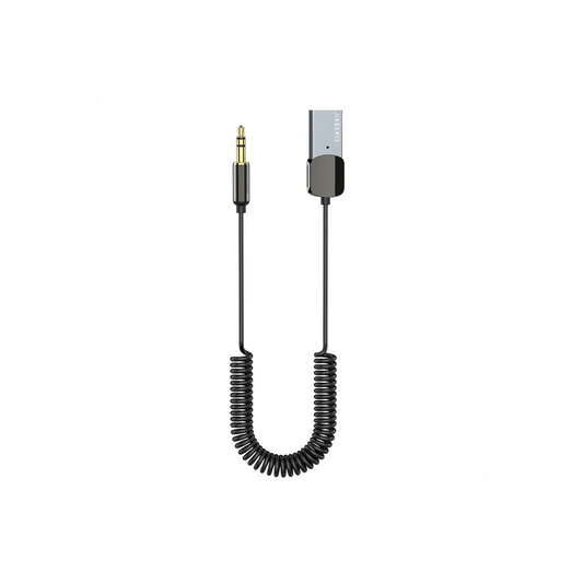 Earldom M93 Tak Çalıştır BT Alıcılı 3.5mm Esnek Aux Kablo - Siyah