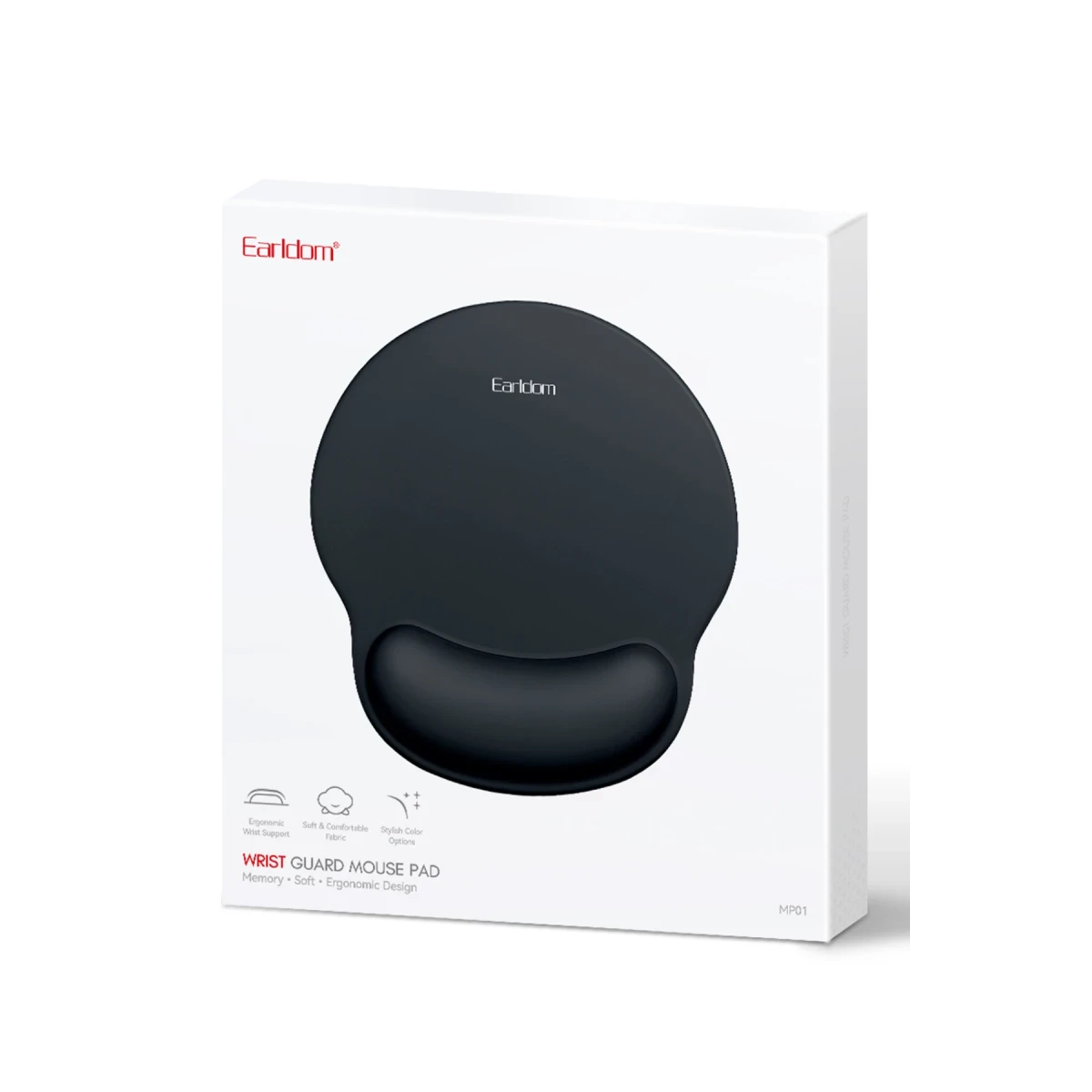 Earldom MP01 Bilek Destekli Mouse Pad - Siyah