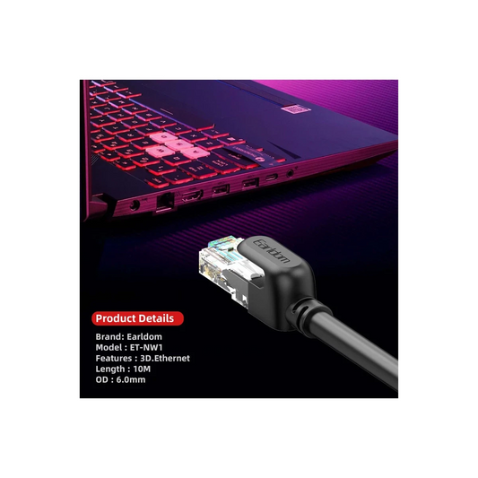 Earldom NW1 10M Cat 6 Ethernet Network Kablosu - Siyah