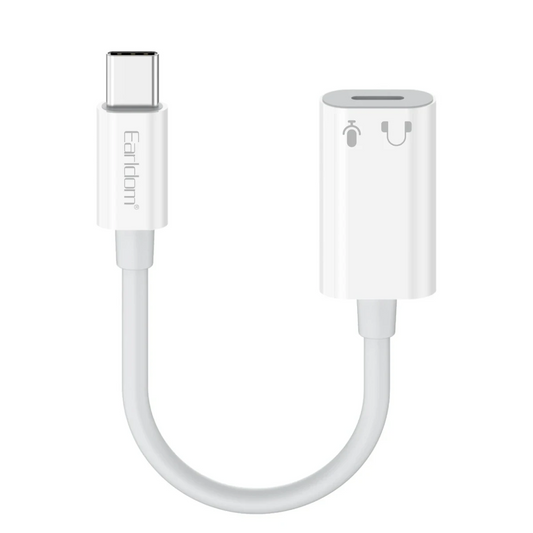 Earldom OT101 iPhone 15 Serisi ile Uyumlu Type-C to Lightning Dönüştürücü - Beyaz