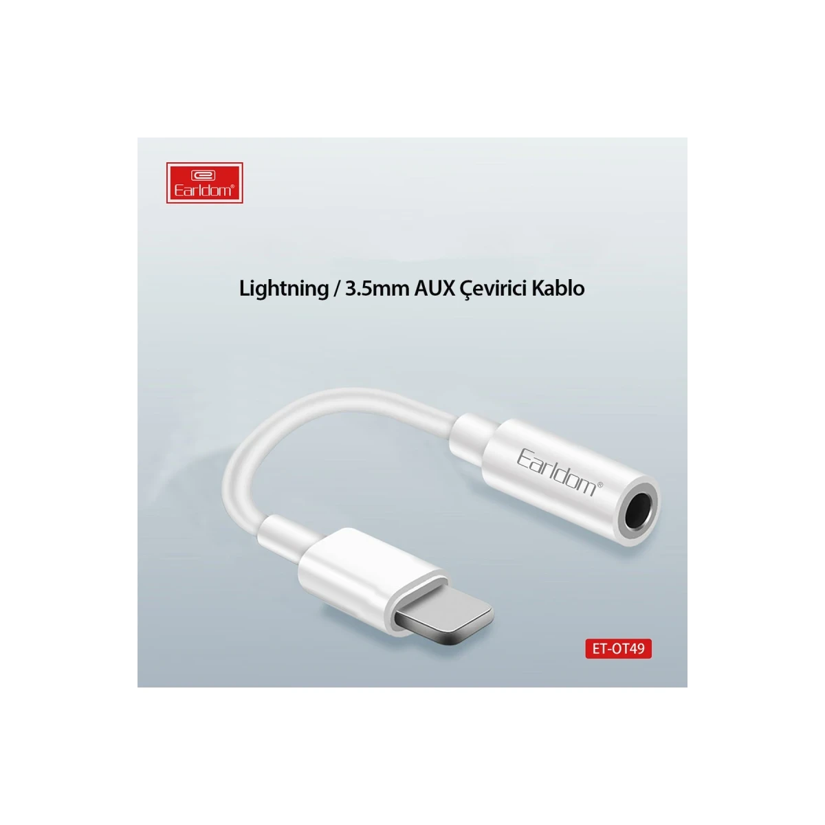 Earldom OT49 Tak Çalıştır Lightning to Aux Dönüştürücü - Beyaz