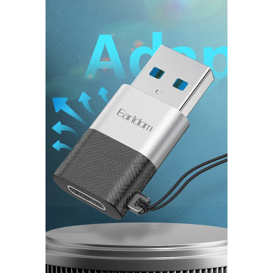 Earldom OT75 Tak Çalıştır USB to Type-C Dönüştürücü - Gri